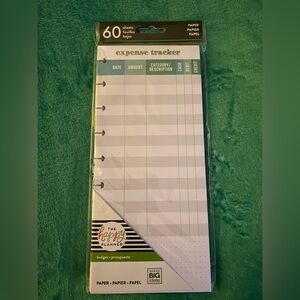 The Happy Planner Expense Tracker
60 Sheets
New on original package